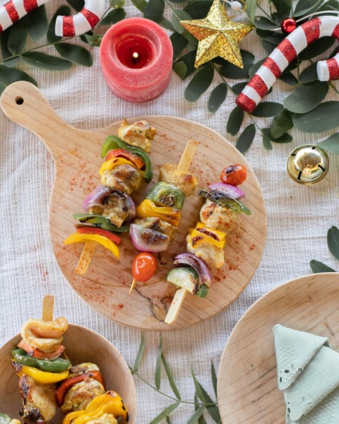 BROCHETTE DE POLLO Y VERDURAS